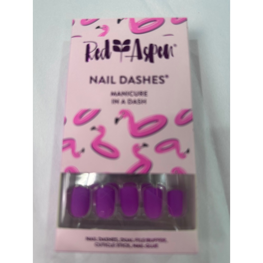 Red Aspen Nail Dashes Vacay Mode Izzy Matte Purple Square Press On Nails Set